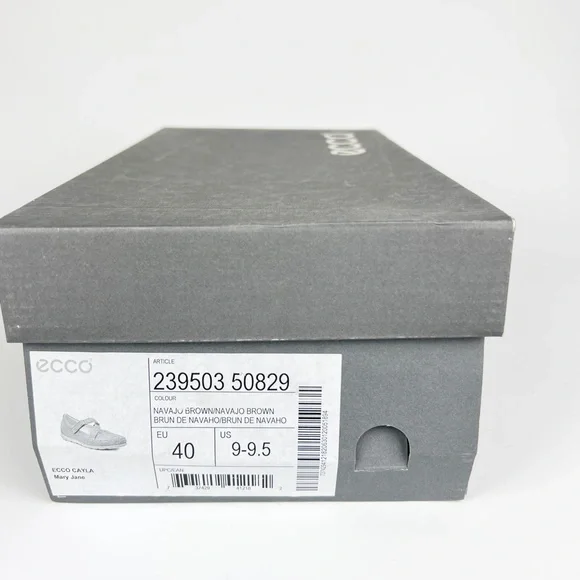 Ecco Cayla Womens Mary Jane Comfort Shoes Crisscross Navajo Brown Leather 40 - Picture 9 of 9